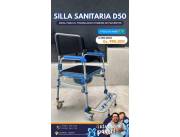 SILLA SANITARIA DE TRANSPORTE 2 EN 1