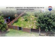 Terreno en venta por Presidente Franco