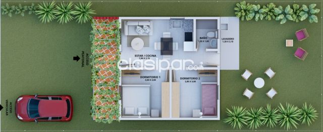 Casas - Casa+Terreno convencional financiado a precio de Alquiler