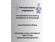 Se busca empleado/a para Farmacia Zona Clínicas San Lorenzo