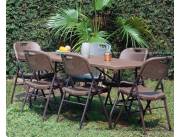 MESA PLEGABLE MALETIN RATAN 1,80 (MPRR180)