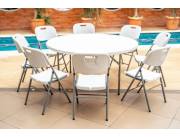 MESA REDONDA PLEGABLE MALETIN 1,52 CM (1059) RC