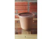 VASO PAPEL KRAFT 750 ML CON TAPA