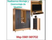 Realizamos Montajes y Desmontajes de Muebles
