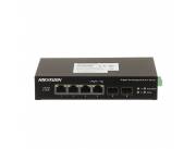 SWITCH INDUSTRIAL HIKVISION DS-3T0506HP-E/HS 6P/4POE GBPS/2SFP METAL