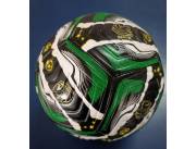 Pelota futsal negro blanco verde