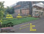super oferta 378 m2 sobre asfalto frente a Area 5