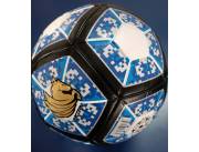 Pelota futsal pixel azul celeste blanco