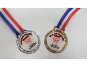 Medallas en metal con calcomania resinada