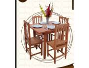 JUEGO DE COMEDOR DE 4 SILLAS DE MADERA !! NUEVOS CON GARANTÍA !! HACEMOS DELIVERY !!