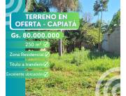 🚨 ¡EN OFERTA! Terreno titulado en Capiatá – Gs. 80.000.000