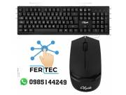 KIT TECLADO CON MOUSE INALAMBRICO KRAB KBKTM15