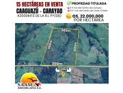 EN VENTA-15 HECTÁREAS EN CAAGUAZU-CARAYAO