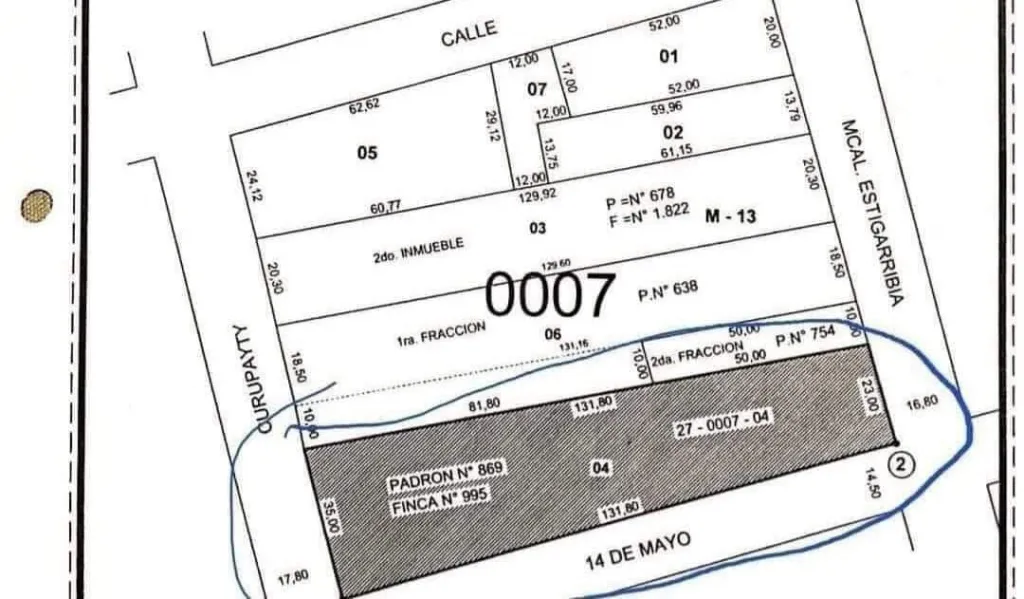 Vendo amplio terreno 3.920 m2 en Limpio en el centro mismo de calle a calle en esquina — foto 3