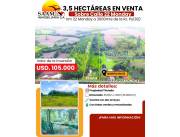 3.5 HECTÁREAS EN VENTA- MINGA GUAZÚ – KM 22 MONDAY 🌟