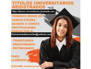 Titulos universitarios de Sudamerica y Europa