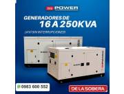 VENTA GENERADOR VENTA GENERADORES DLS POWER GRUPO DE LA SOBERA 16 KVA A 250KVA