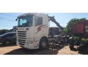 SCANIA G360, CON GRUA , AIRE ACOND., 6X2, BLANCO ROJO AÑO 2012