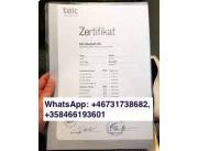WhatsApp: +46731738682) Buy Registered Goethe, Telc, TestDAF, OSD, DSH Certificates Online
