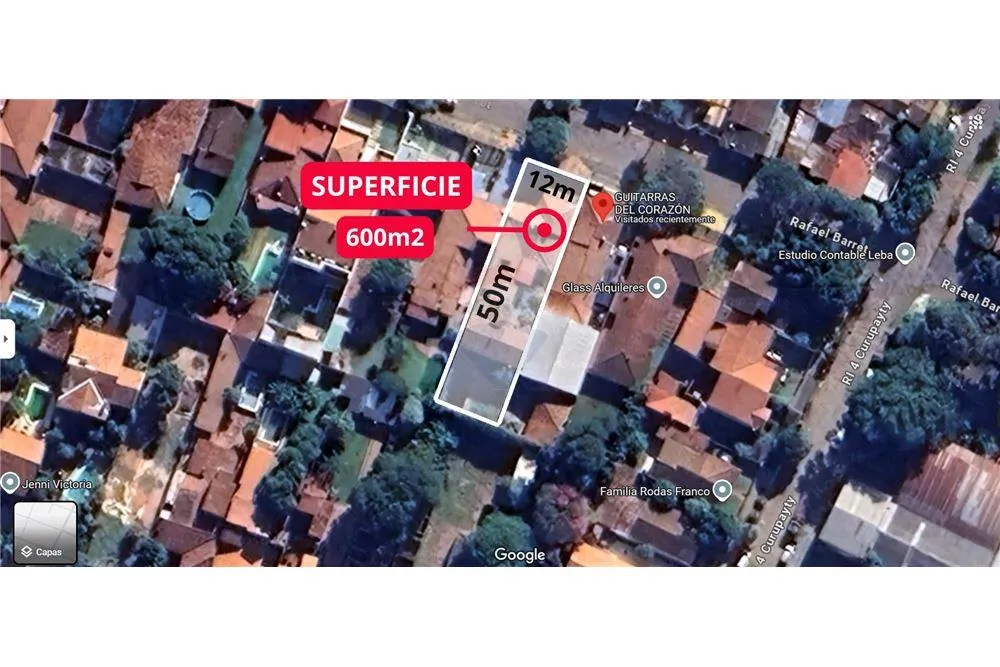 Importante propiedad a la venta, 600m2 a precio de terreno, barrio Los Laureles de Asunció — foto 2