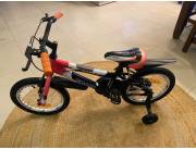 Bici Caloi aro 16” para varón color rojo 4-6 años