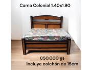 Cama colonial Matrimonial con colchon
