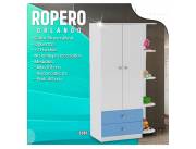 ROPERO INFANTIL BLANCO / CELESTE DE 2 PUERTAS !! NUEVOS CON GARANTIA ! HACEMOS DELIVERY