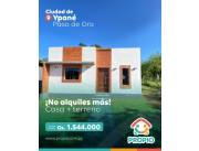 CASA+TERRENO A PRECIO DE ALQUILER