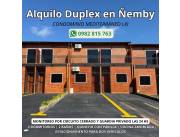 ALQUILO DUPLEX EN ÑEMBY
