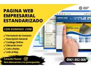 Pagina web empresarial estandarizado con dominio .com