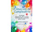 FILMACION CUMPLEAÑOS INFANTIL - PROMOCIÓN ESPECIAL