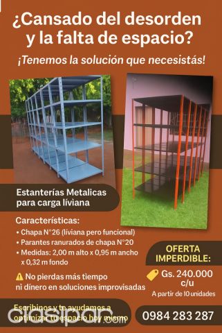 Muebles para negocios y oficinas - ESTANTES METALICOS... APROVECHE ESTA PROMOCIÓN LIMITADA