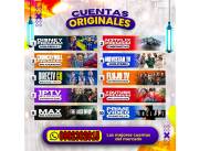 Perfiles y cuentas de streaming Netflix, crunchyroll, prime, Hbo max, flujo tv, Disney +