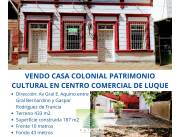 CASA COLONIAL PATRIMONIO CULTURAL EN CENTRO COMERCIAL DE LUQUE