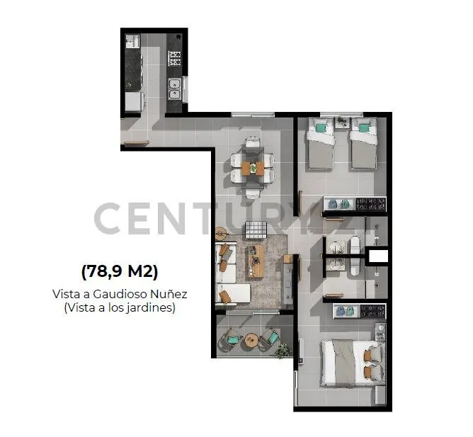Departamento de 2 dormitorios en venta - Edificio Balcones de Seminario — foto 2