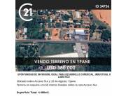 VENDO TERRENO PARA DESARROLLO COMERCIAL E INDUSTRIAL, ACCESO SUR, YPANE