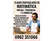 Matemática Enseñanza particular para academia policial y militar presencial y virtual