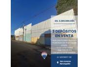 Venta de 3 depósitos en Barcequillo, San Lorenzo, zona Salemma, sobre Tte. Teniente Rodi
