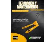 Reparación y mantenimiento profesional de transpaletas manuales
