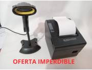 OFERTA-Lector código de barras e impresora de 80mm para ticket/recibo