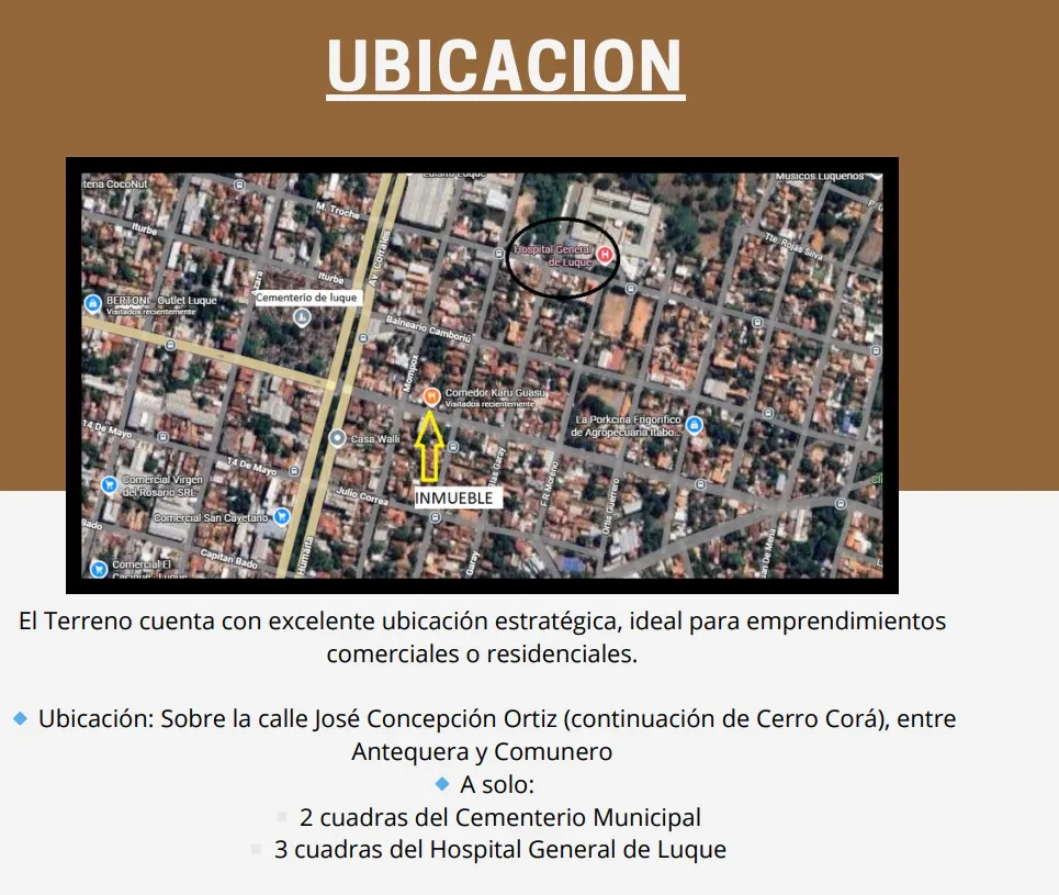 LUQUE, CENTRO: 390M2 IDEAL PEMPRENDIMIENTOS COMERCIALES MIXTOS, UBICACIÓN IDEAL. — foto 3
