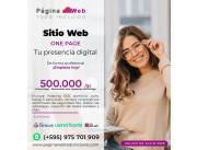 Tu web en una sola página, lista para convertir visitantes en clientes.
