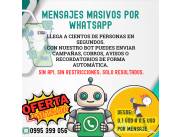 Mensajes masivos por WhatsApp