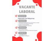 IMPORTANTE EMPRESA SELECCIONA OPERADOR DE MAQUINA