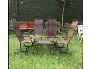 JUEGO JARDIN MESEDORA AMACABLE TIPO RATAN 4(3572)+1(3670)