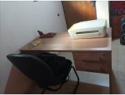 Escritorio, Armario amplio y silla