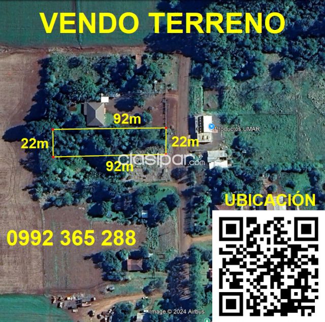 VENDO TERRENO EN OBLIGADO COLONIAS UNIDAS ITAPÚA 2043 M2