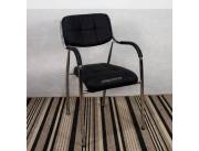 SILLA FIJADE OFICINA NEGRO (BY009)