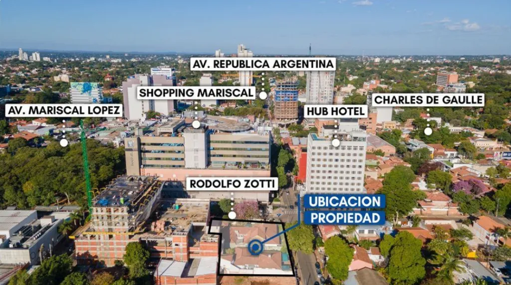 VENDO UNICO TERRENO ESQUINA 36 X 40 A 50 MTRS SHOPPING MARISCAL LOPEZ-VILLA MORRA — foto 2