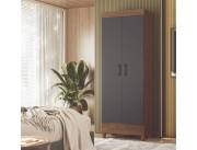 ARMARIO MULTIUSO JULY 2 PUERTAS 160 X 60 GRIS (8146)